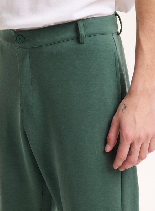 Pantalón verde de Lyocell / Tencel / Algodón orgánico - MAJESTIC FILATURES