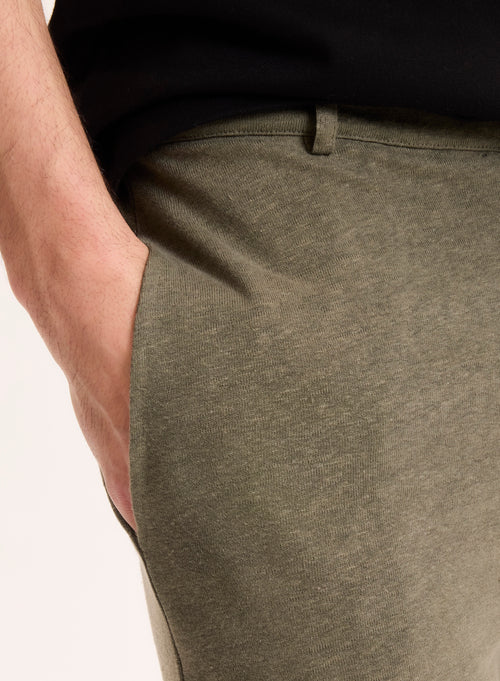 Pantalón de lino verde - MAJESTIC FILATURES
