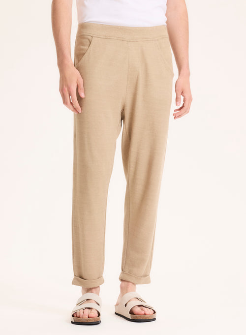 Beige Linen Pants - MAJESTIC FILATURES