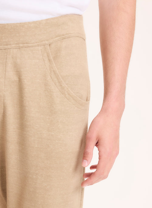 Beige Linen Pants - MAJESTIC FILATURES