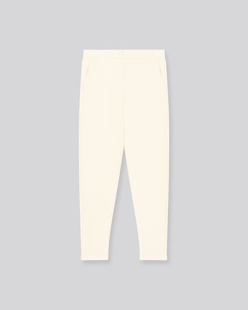 Pantalón blanco de algodón orgánico / poliéster - MAJESTIC FILATURES