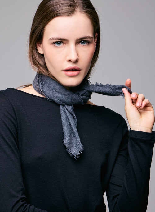 Graues Kaschmir-Bandana - MAJESTIC FILATURES