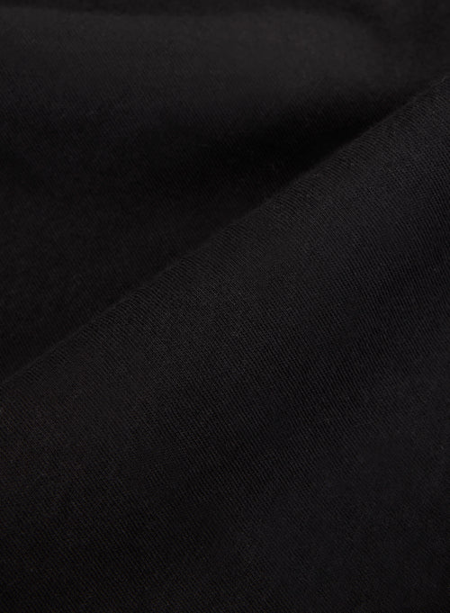Black 3/4 Sleeve Boat Neck Organic Cotton T-shirt - MAJESTIC FILATURES