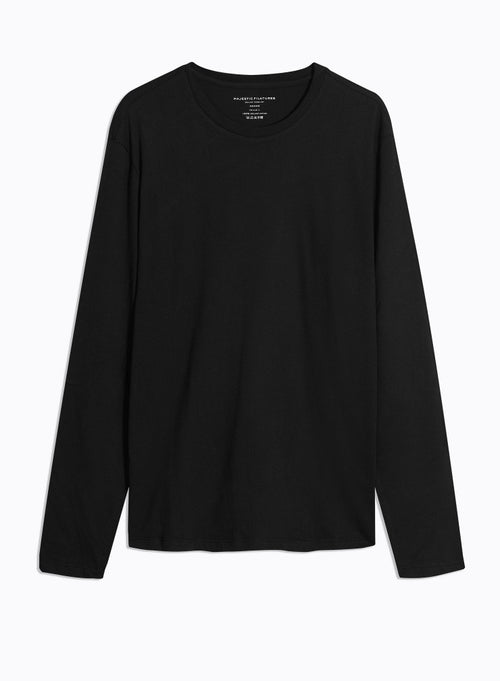 James Deluxe Cotton long sleeve round neck T-shirt - MAJESTIC FILATURES