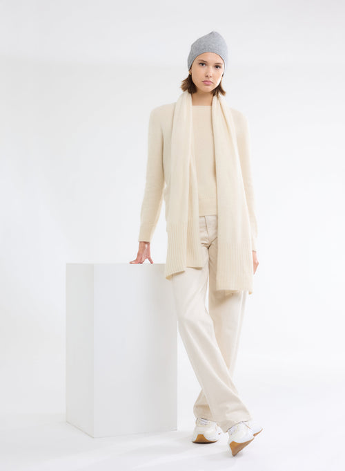 White Raccoon / Polyamide Scarf - MAJESTIC FILATURES