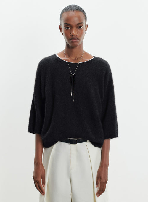 Raccoon and polyamide sweater - MAJESTIC FILATURES