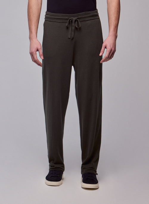 Green Organic Cotton / Elastane Pants - MAJESTIC FILATURES