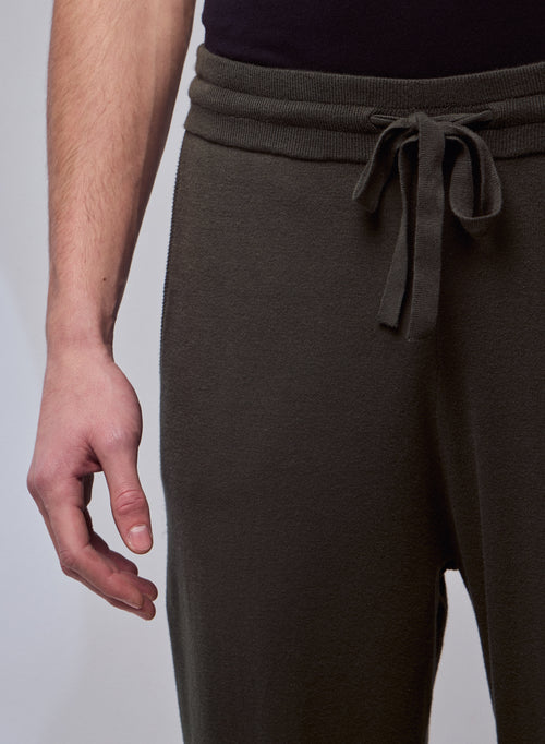 Green Organic Cotton / Elastane Pants - MAJESTIC FILATURES