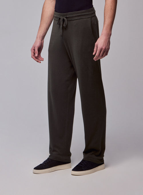 Green Organic Cotton / Elastane Pants - MAJESTIC FILATURES