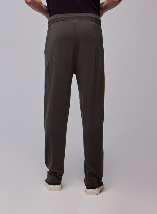 Green Organic Cotton / Elastane Pants - MAJESTIC FILATURES