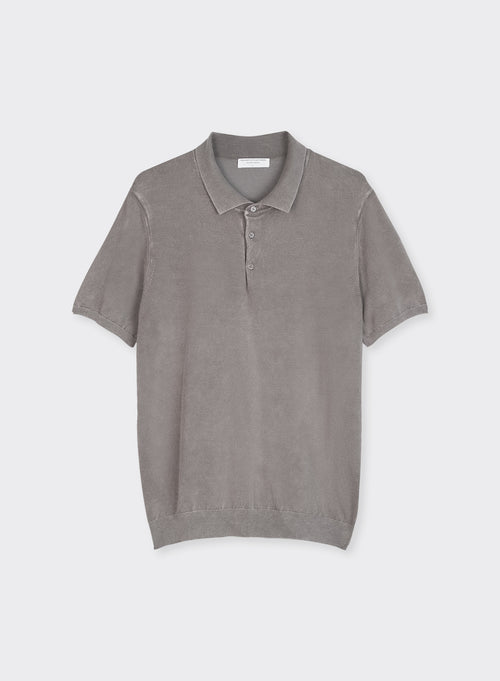 "Polo-Shirt mit kurzen Ärmeln aus organischer Baumwolle / Elastan" - MAJESTIC FILATURES