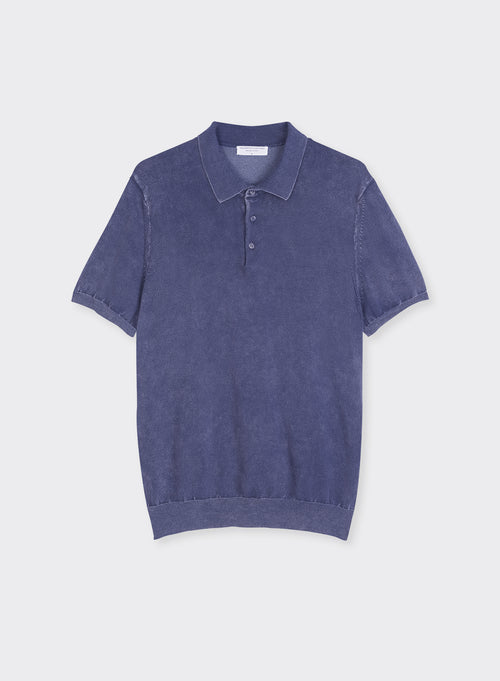 "Polo-Shirt mit kurzen Ärmeln aus organischer Baumwolle / Elastan" - MAJESTIC FILATURES
