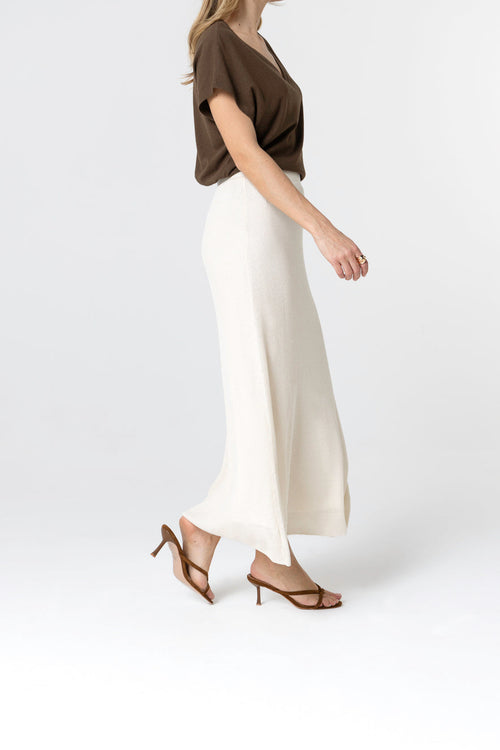 White linen skirt - MAJESTIC FILATURES