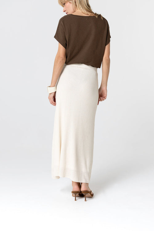 White linen skirt - MAJESTIC FILATURES