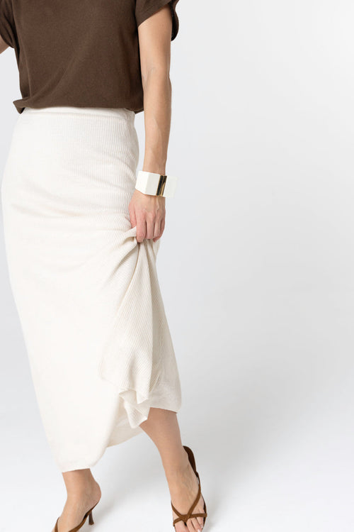 White linen skirt - MAJESTIC FILATURES