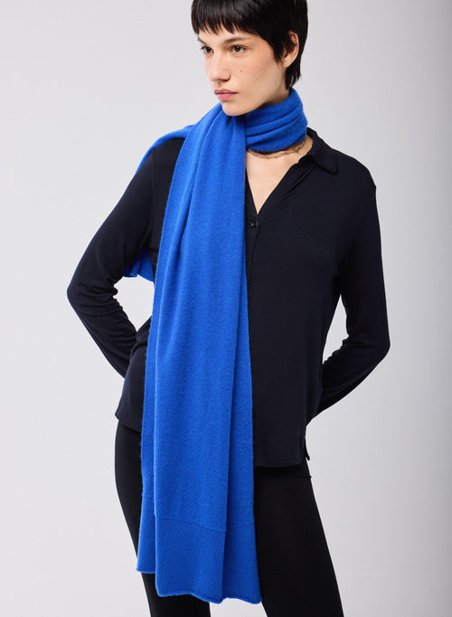 Echarpe Bleu en Cachemire - MAJESTIC FILATURES