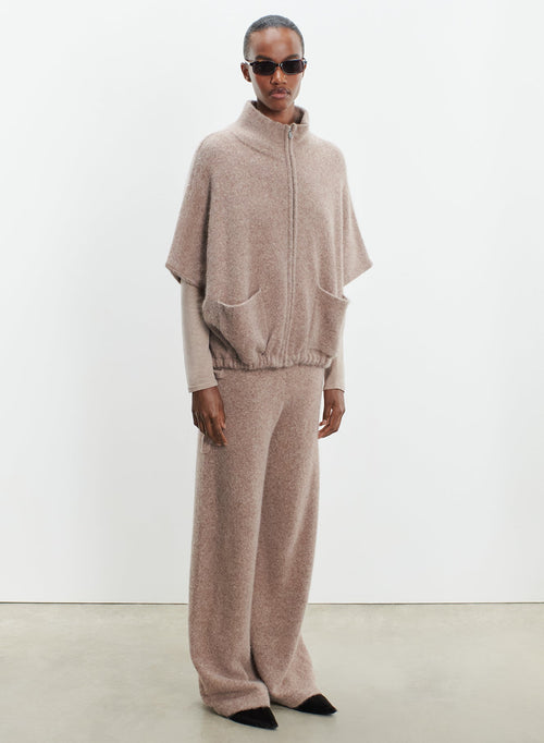 Poncho in alpaca, polyamide and elastane - MAJESTIC FILATURES