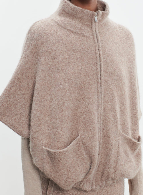 Poncho in alpaca, polyamide and elastane - MAJESTIC FILATURES