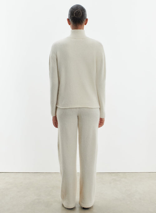 Sweater in alpaca, polyamide and elastane - MAJESTIC FILATURES