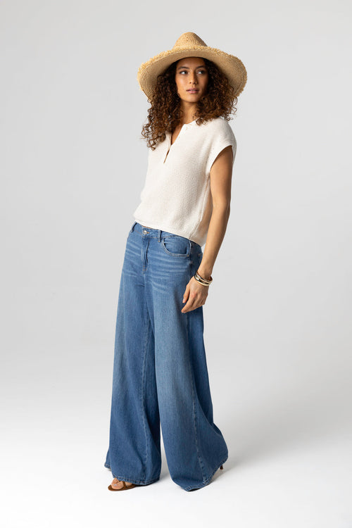 Polo Milk Sans Manches en Coton - MAJESTIC FILATURES