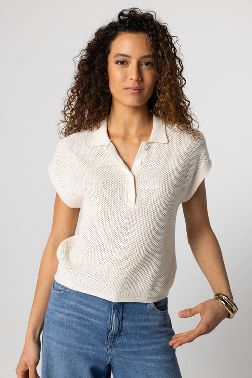 Polo Milk Sans Manches en Coton - MAJESTIC FILATURES