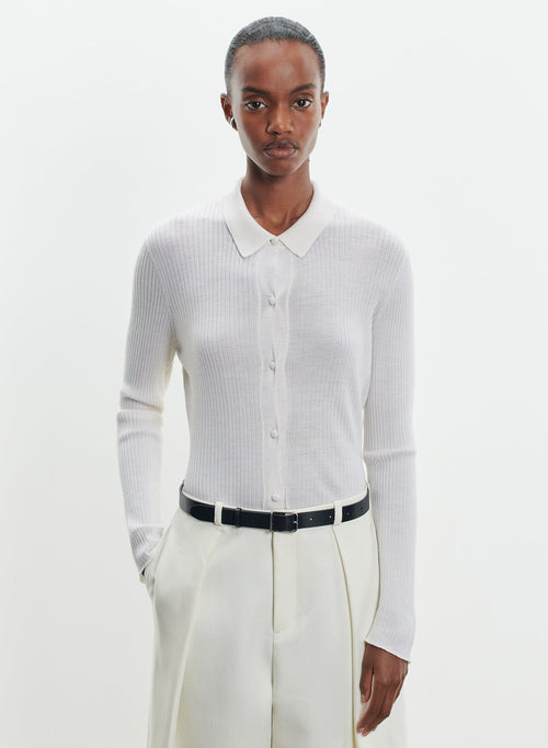 Shirt in merino wool - MAJESTIC FILATURES