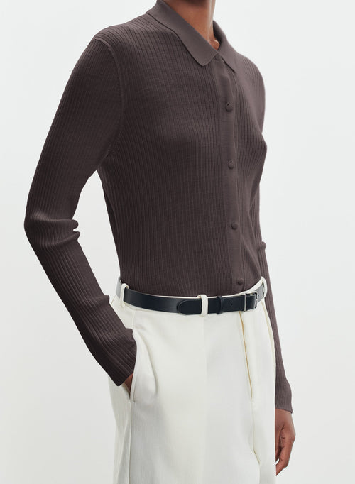 Shirt in merino wool - MAJESTIC FILATURES