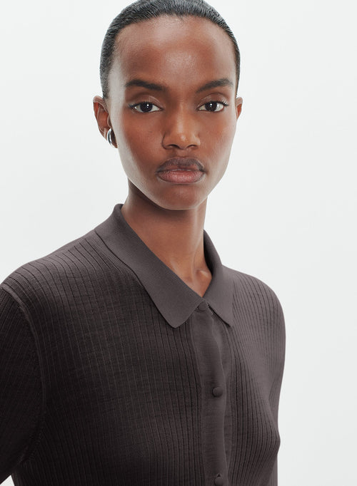 Shirt in merino wool - MAJESTIC FILATURES