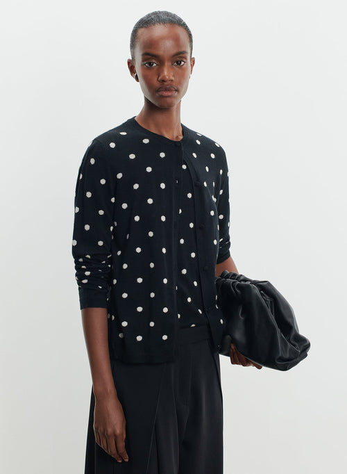 Wool and cashmere cardigan - MAJESTIC FILATURES