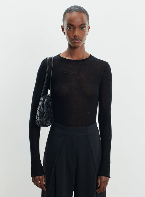 Jersey de lana y lentejuelas - MAJESTIC FILATURES