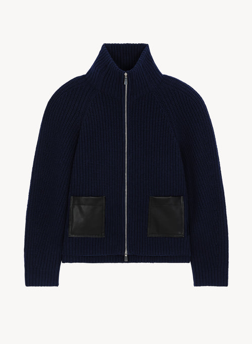 Gilet en cuir et laine mérinos - MAJESTIC FILATURES