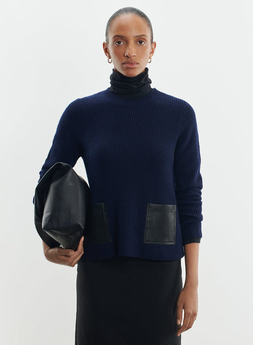 Jersey de cuero y lana merino - MAJESTIC FILATURES