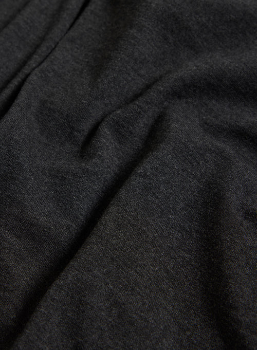 Anthrazit meliertes Langarmshirt aus Viskose und Elasthan - MAJESTIC FILATURES