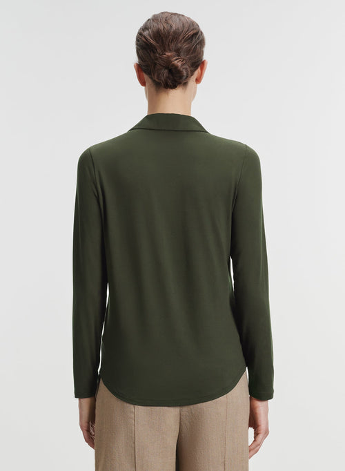 Viscose and elastane shirt - MAJESTIC FILATURES