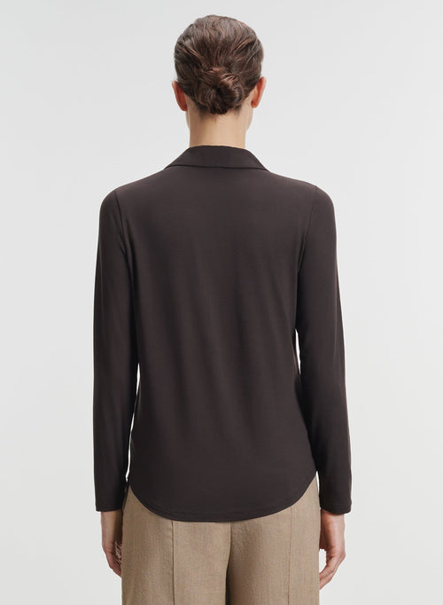 Viscose and elastane shirt - MAJESTIC FILATURES