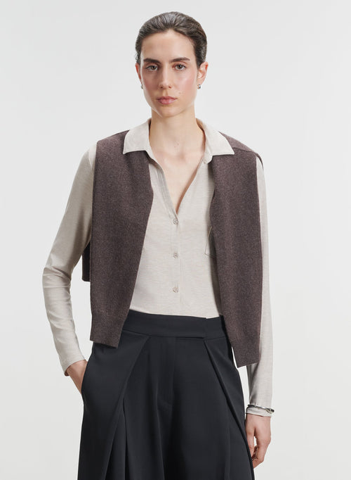 Camisa de viscosa y elastano - MAJESTIC FILATURES