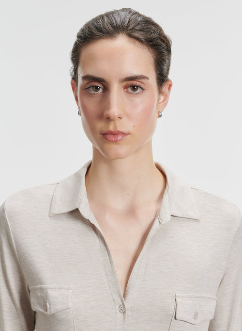 Camisa de viscosa y elastano - MAJESTIC FILATURES