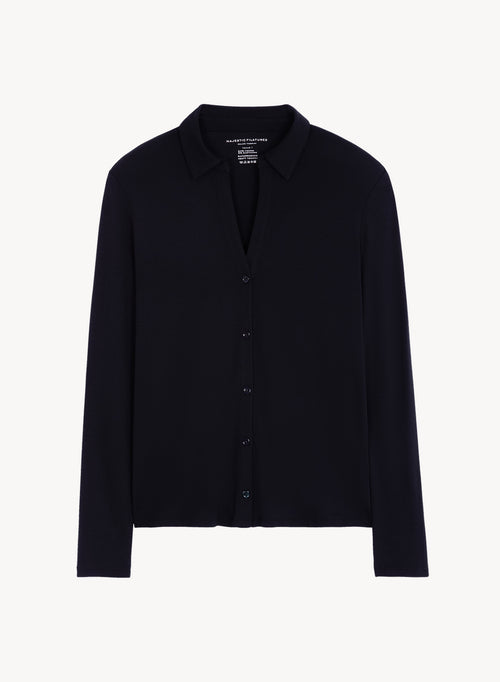 Viscose and elastane shirt - MAJESTIC FILATURES