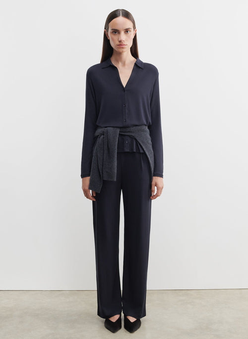 Viscose and elastane shirt - MAJESTIC FILATURES