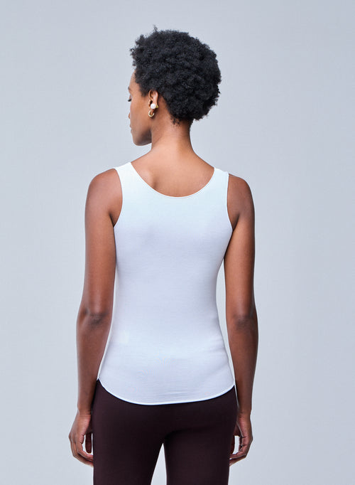 Abby Tanktop mit Stickerei aus Viskose / Elastan - MAJESTIC FILATURES