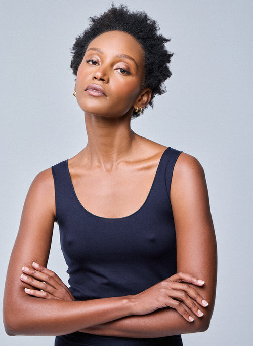 "Camiseta de tirantes Abby de Viscosa / Elastano" - MAJESTIC FILATURES