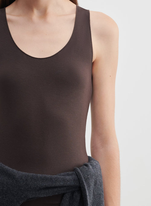 Viscose and elastane tank top - MAJESTIC FILATURES