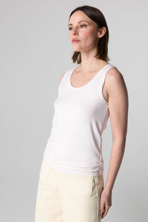 Débardeur Eau De Rose Col U Sans Manches en Viscose / Elasthanne - MAJESTIC FILATURES