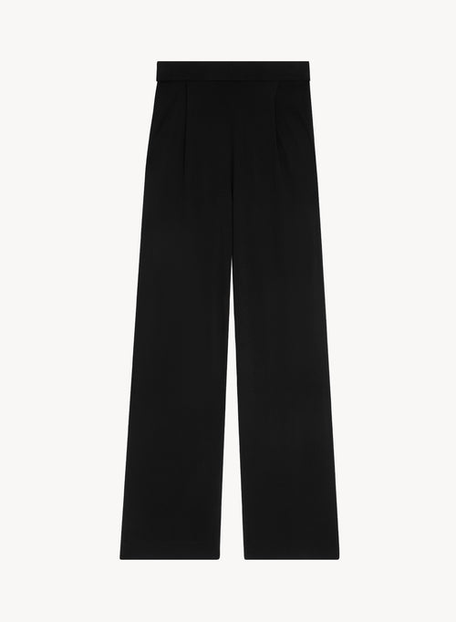 Black Viscose Pants - MAJESTIC FILATURES