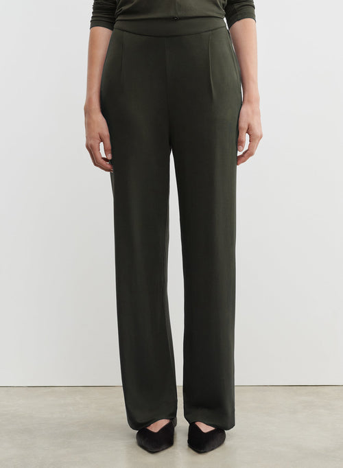 Viscose and elastane trousers - MAJESTIC FILATURES