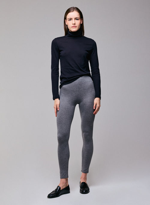 Leggings grises de viscosa / elastano - MAJESTIC FILATURES