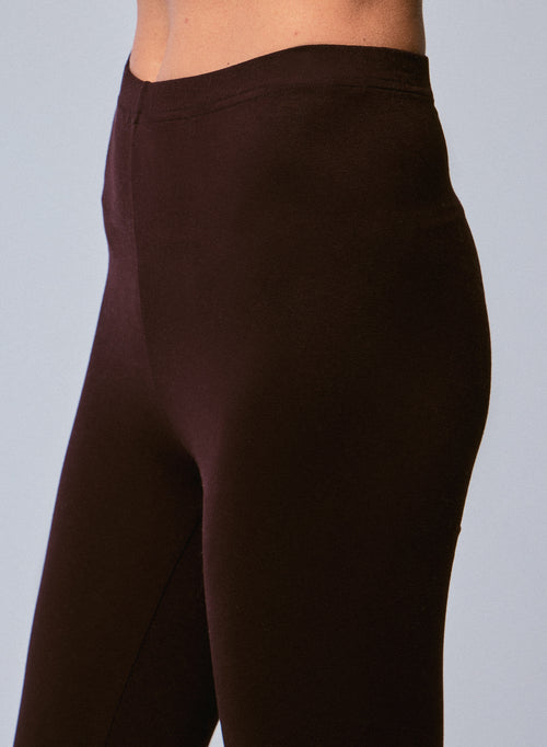 Aubergine Viscose / Elastane Pants - MAJESTIC FILATURES