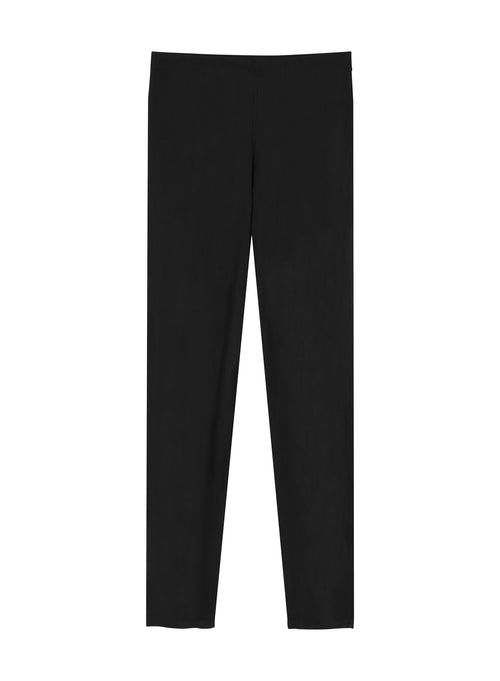 Black Viscose and Elastane Leggings - MAJESTIC FILATURES