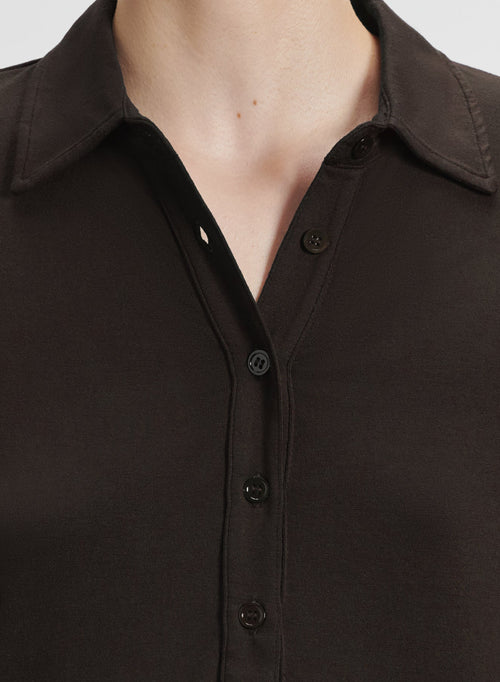 Viscose and elastane polo shirt - MAJESTIC FILATURES
