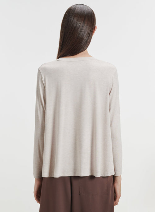 Viscose and elastane t-shirt - MAJESTIC FILATURES